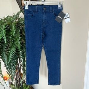 Brand New DKNY Girls Stretch Skinny Jeans Dark Wash Adjustable Waistband